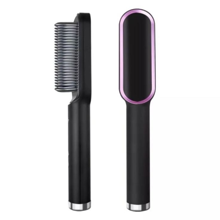 Hair Straightener Brush Curling Comb 2 In 1 Hair Hot Comb Anti-Scald Hair Straightener Brush